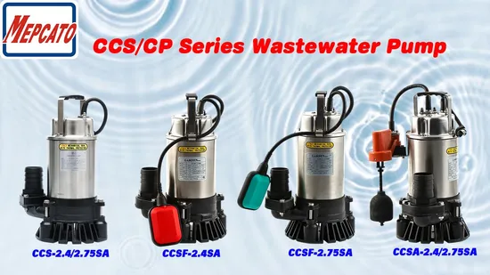 1HP Slurry Muddy Dirty Water Disposal Vortex Electric Automatic Stainless Steel Industrial Submerged Centrifugal Drainage Pump with Floater Switch Pompe 