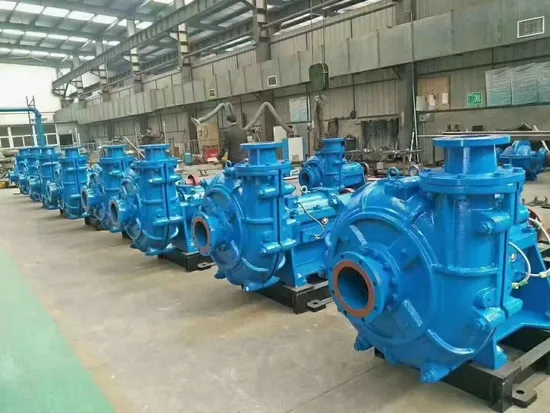 High Chrome Alloy Horizontal Slurry Pump Rubber Lined Centrifugal Slurry Pump 